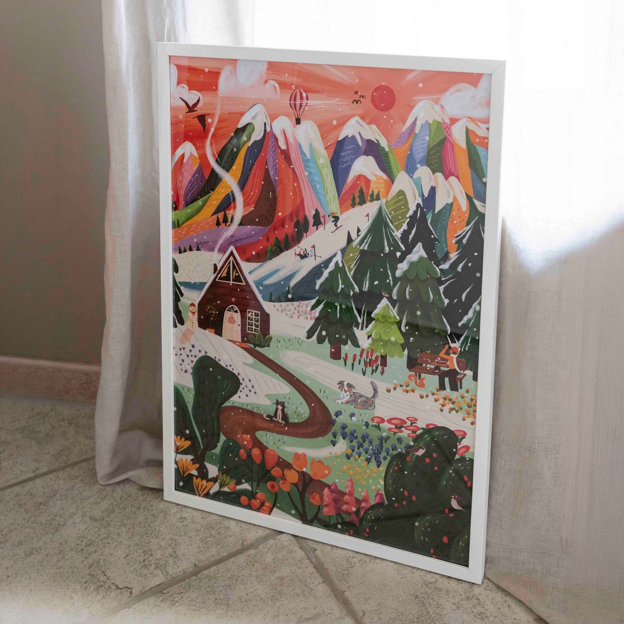 Bunte Bergwelt Poster
