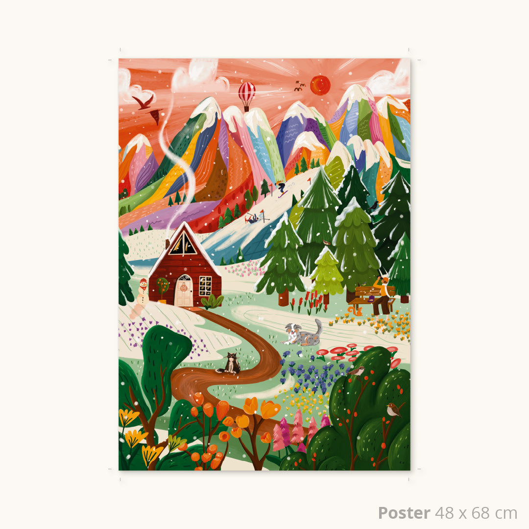 Bunte Bergwelt Poster