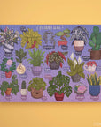 Pflanzenguide Puzzle mit lila Hintergrund und 1000 Teilen