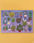 Pflanzenguide Puzzle mit lila Hintergrund und 500 Teilen
